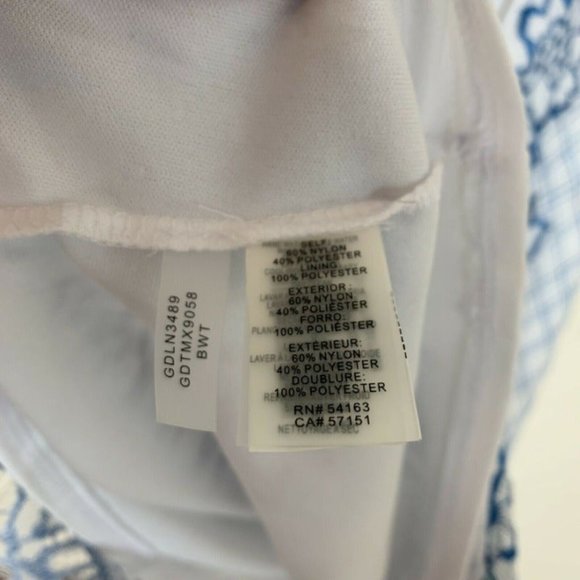 Guess White Blue Lace Dress Women’s 12 - Picture 8 of 8